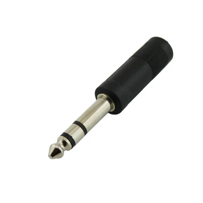 1pc 6.35mm 1/4" Male Plug Stereo TRS to Female Headphone Audio Adapter Converter - Image 1 of 4