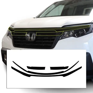Fits Honda Ridgeline 17-20 Middle Grille Chrome Delete Decal Blackout Vinyl Trim - Picture 1 of 6