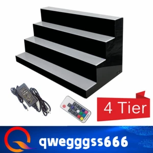 4 Ebenen LED Leuchtregal Leuchtend Schnapsregal Weinflasche Bar Display Dekoration - Bild 1 von 14