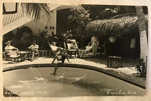 SELLO SIN USAR DE COLECCIÓN DE HOTEL LA RIVIERA ACAPULCO GUERRERO MÉXICO RPPC AÑOS 40-50 - Imagen 1 de 12