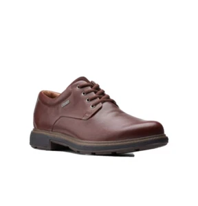 Scarpe Clarks Uomo Un Tread Lo Gore-TEX Impermeabili Pelle Marrone Scuro UK 6 H - Foto 1 di 5