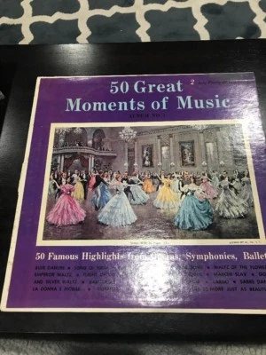 50 Great Moments Of Music Operas Symphonies & Ballet 33 LP-2 Vinyl Record Album Foto 1 de 4