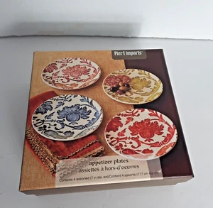 Pier 1 Imports Appetizer/Dessert Plates Set/4 Colonial Style New In Box - Picture 1 of 7