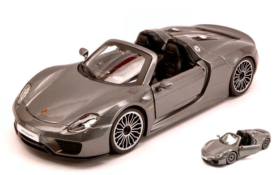 Porsche 918 Spyder 2010 Grey Met Burago 1 24 Bu21076