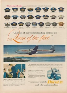 1953 Pan American Airlines Captain Hats Vintage Print Ad United American KLM USA - Picture 1 of 9