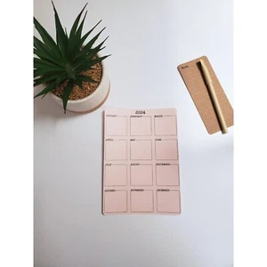 Yearly Overview Minimalist Sticker | 2024, 2025, or 2026 | 5" x 7" - Picture 1 of 3