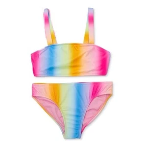 Wonder Nation Girls 2 Piece Bikini Set XL 14-16 New with Tags Gradient Stripe - Picture 1 of 2