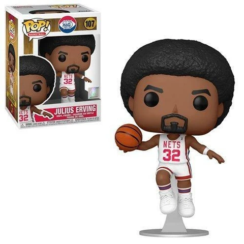 NBA Julius Irving Brooklyn Nets #107 Pop! Vinyl Action Figure Funko Basketball Cover