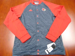 NEW ADIDAS NCAA LOUISVILLE CARDINALS GRAY WARM UP JACKET SIZE MT - Picture 1 of 6