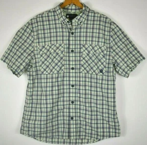 Alaskan Hardgear Sockeye Plaid Short Sleeve Fishing Vented Shirt Men's Size L - Picture 1 of 4