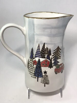 Jarra de Navidad ELK RIDGE HOLIDAY 8" por InHomestylez Camión Rojo con Árbol NUEVO Foto 1 de 4