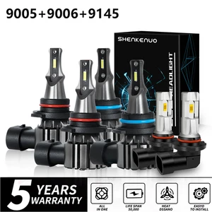 For Toyota Corolla 2005 2006 2007 2008 6x LED Headlight High+Low Fog Light Bulbs - Foto 1 di 14