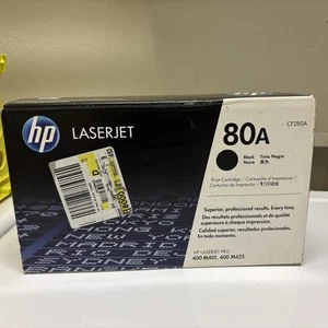GENUINE HP 80A Black LaserJet Toner Cartridge CF280A NEW SEALED BOX - Photo 1/4