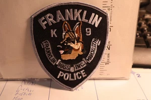 Parche policía FRANKLIN POLICE MASSACHUSETTS K 9 - Imagen 1 de 1