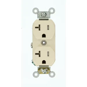 20 Amp 125 V handelsübliche manipulationssichere Duplex Steckdose/Buchse, Licht A - Bild 1 von 12