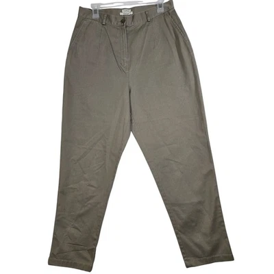LL Bean Original Fit Khaki Trousers Women Comfortable Pants Size 12 - Image 1 of 4