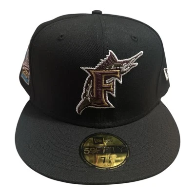 Gorra ajustada negra botánica New Era de los Florida Marlins 59Fifty 25th WS Champs Foto 1 de 4