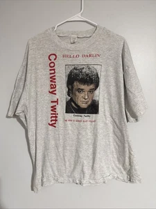 Vintage Conway Twitty T-shirt Size XL single stitch Hello Darlin - Picture 1 of 4