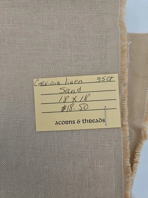 Tela punto de cruz de lino Corvinia 35 unidades SAND 18"x18" Foto 1 de 2