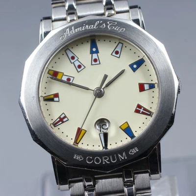 ◆N MINT◆ Orologio Vintage anni 90 CORUM Admiral Cup 99.330.20 V585 34mm... - Immagine 1 di 4