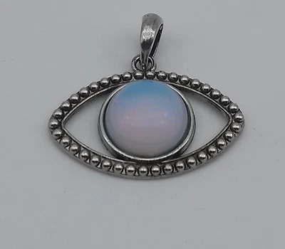 N3 Legierung Auge Charme Opalit Anhänger, antik Silber Farbe (Bleifrei, cadmiumf - Bild 1 von 4
