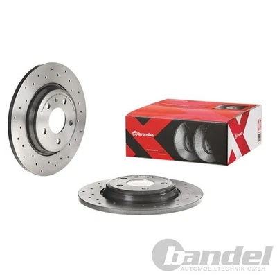 2X BREMBO Disques de Frein 300mm Perforé Plein Arrière Pour Audi A4 A5 A6 A7 - Photo 1/2