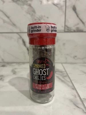 Trader Joe's Smoked Ghost Chilies Grinder Bottle Bhut Jolokia Pepper 0.7oz. NEW - Image 1 of 2