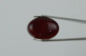 Natural Oval Shape 10.3 Ct Yemeni Red Aqeeq August Birthstone Red Agate for Ring - Picture 1 of 7