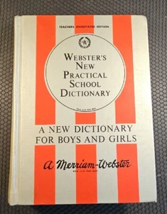 Webster's New Practical School Dictionary First Edition 1964 Silver - Imagen 1 de 24