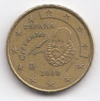 ESPAÑA 2008 10 céntimos de euro - KM#1070 - Cervantes - R42 circ ABU Foto 1 de 2