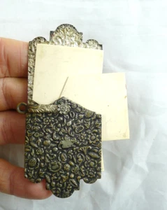 ANTICO CAMERIERA CHATELEINE BLOCK NOTES PLACCATO ARGENTO FOGLI CELLULOIDE - Picture 1 of 7