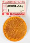 1 NOS Kawasaki KH 250 400 500 Triple Amber Orange Reflex Reflector OEM 28001-026