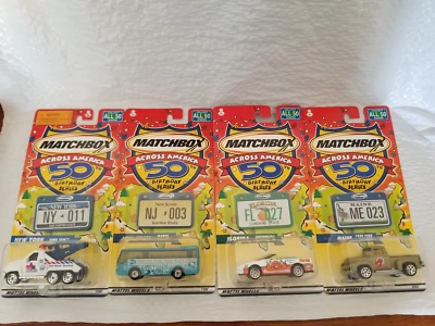 Matchbox Across America State Cars Lot of 4 New York New Jersey Florida Maine - Image 1 of 4
