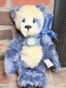 Künstler Mohair Bär von Ellen Kislingbury 13 Zoll Pandabär blau-weiß KAMBIE - Bild 1 von 8