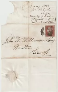 1854 VERPACKUNG KINROSS HERITORS GERAHMT MILNATHORT IN SCHACHTEL LOKALER NAMENSSTEMPEL 1d STERN - Bild 1 von 1