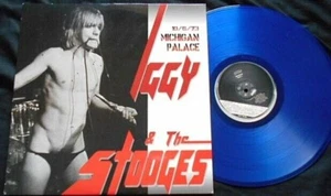 IGGY & THE STOOGES Michigan Palace 10/6/73 BLUE COLOURED VINYL~ BOMP USA - Picture 1 of 2