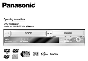 Panasonic DVD Video Recorder Operating Instructions DMR-ES30V * MANUAL ONLY * - Picture 1 of 1