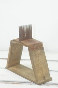 Peine de madera primitivo primitivo europeo antiguo lino hatchel peine de lana carder de lana #3 - Imagen 1 de 15