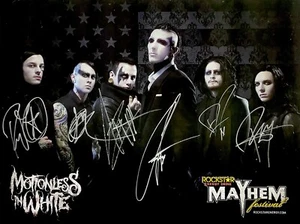 MOTIONLESS IN WHITE 18x24 Band SIGNED Poster MayhemFestival 2013 RockstarEnergy - Picture 1 of 8