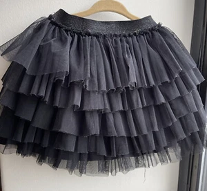 zara girls black tule ruffle skirt size 7 - Picture 1 of 1