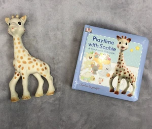 Sophie the Giraffe Baby Teether Flexible Teething Toy Squeaker and Soft Book - Picture 1 of 18