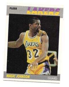 1987 Fleer Basketball Card #56 Magic Johnson LA LAKERS NICE SHAPE! SCARCE DR