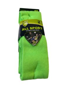 Sof Sole Womens AllSport Team Performance Socks,Yellow Green Large 10-12.5