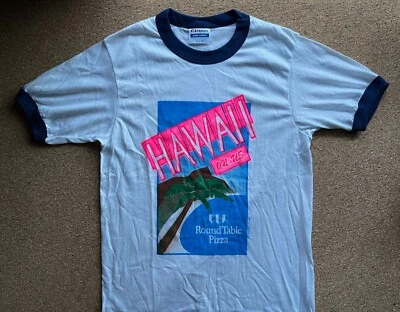 Vintage 1987 Original Round Table Pizza Hawaii T Shirt - Image 1 of 4