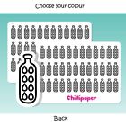 Water bottle, Hydrate, stickers, Colour choice, Health planner Stickers, #1157