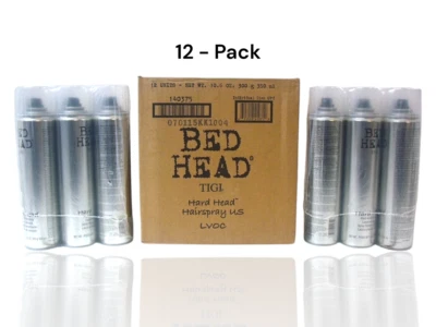 (Лот из 12) Оригинальный Tigi кровать голова лак для волос жесткий голова жесткий держать 10,6 унций новый чехол - Изображение 1 из 4