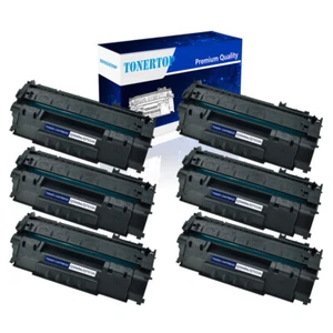 6PK Q7553A BK Toner Cartridge Fits For HP LaserJet P2014DN P2014X P2015N Printer - Afbeelding 1 van 18