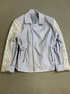 Pamela McCoy Women’s XL Blue Jacket Full Zip Up Mid Section Buckle Zip Pockets - Picture 1 of 20