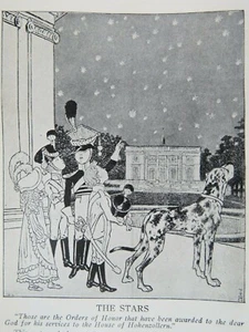 Impresión de caricaturas políticas de la Primera Guerra Mundial Royal Hohenzollern/Cristiandad ataque alemán 1923 - Imagen 1 de 7