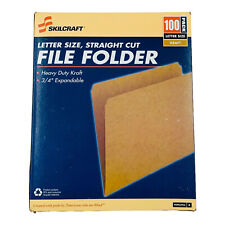 100 Count Skilcraft Letter Size Straight Cut Heavy Duty Kraft File Folders